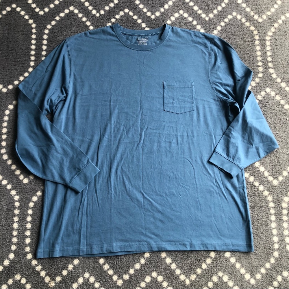 (L.L. Bean) NWT!  Men’s Long Sleeved Basic Pocket T -  XXL TALL